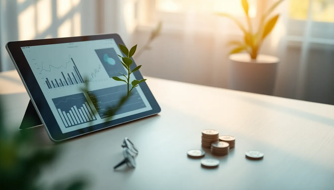 AI와 ESG가 융합된 금융 시장의 미래를 보여주는 이미지